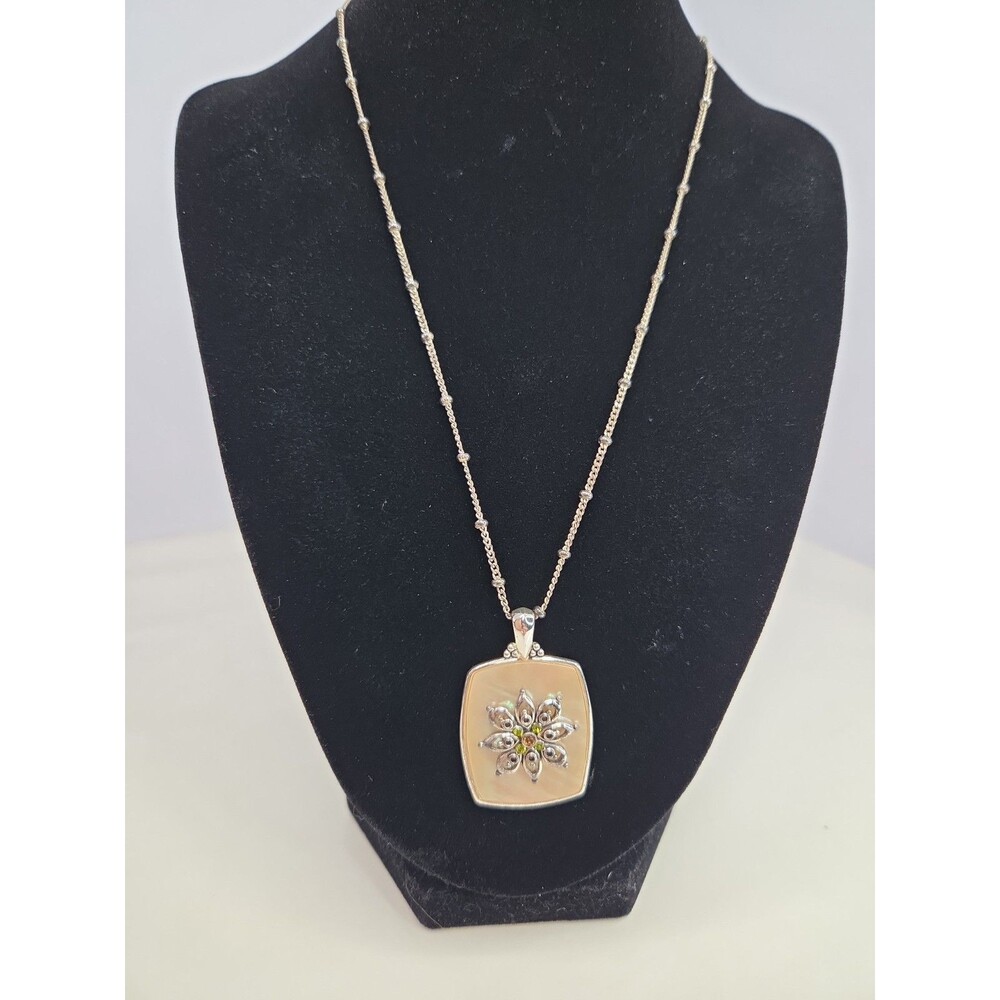 Vintage Crazy Horse (Liz Claiborne) & Kenneth Cole Silvertone Pendant Necklaces